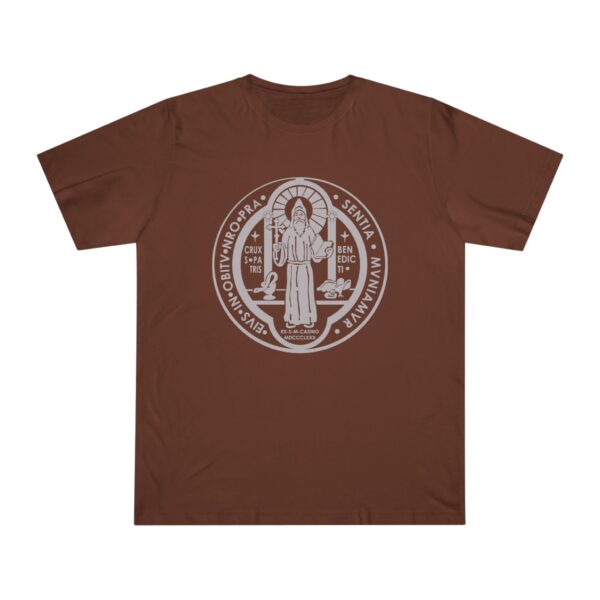 St. Benedict Medal Front/Back Print Deluxe T-shirt (W) - Image 7