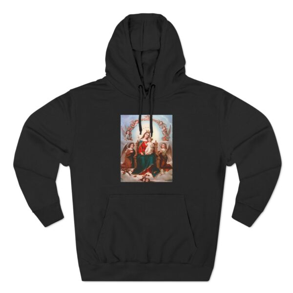 Queen Mary with Child Jesus Front Print Three-Panel Fleece Hoodie (W) - Image 6