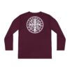 St. Benedict Medal Small Front Left Chest / Large Back Print Youth Long Sleeve Competitor Tee - Image 2
