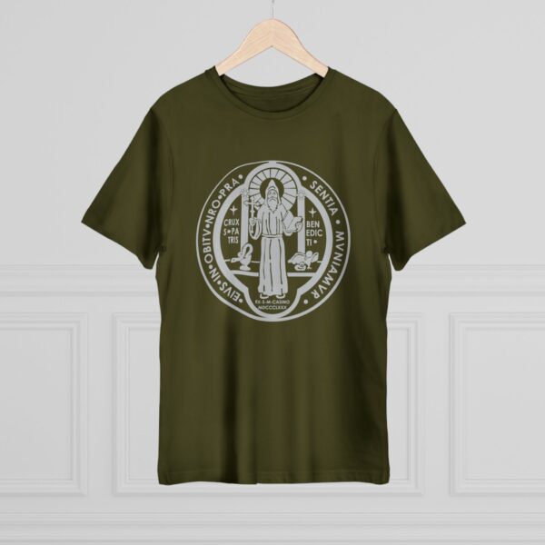 St. Benedict Medal Front/Back Print Deluxe T-shirt (M) - Image 4