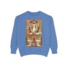 Consecration Aged Painting Motif Front Print Unisex Garment-Dyed Sweatshirt (W) - Image 15
