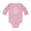 St. Benedict Medal Front/Back Print Infant Long Sleeve Bodysuit - Image 6
