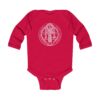 St. Benedict Medal Front/Back Print Infant Long Sleeve Bodysuit - Image 7