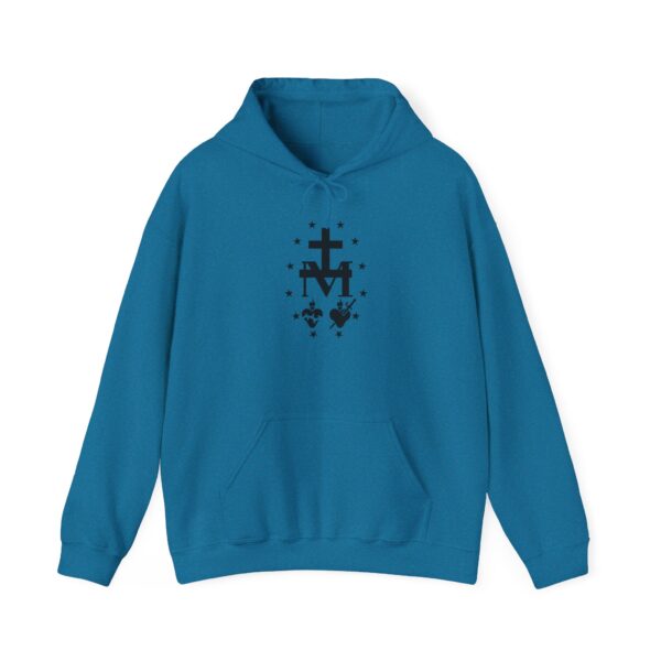 Miraculous Medal Front Print Heavy Blend™ Hooded Sweatshirt (W) - Image 10