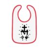 Miraculous Medal Print Baby Contrast Trim Jersey Bib - Image 6
