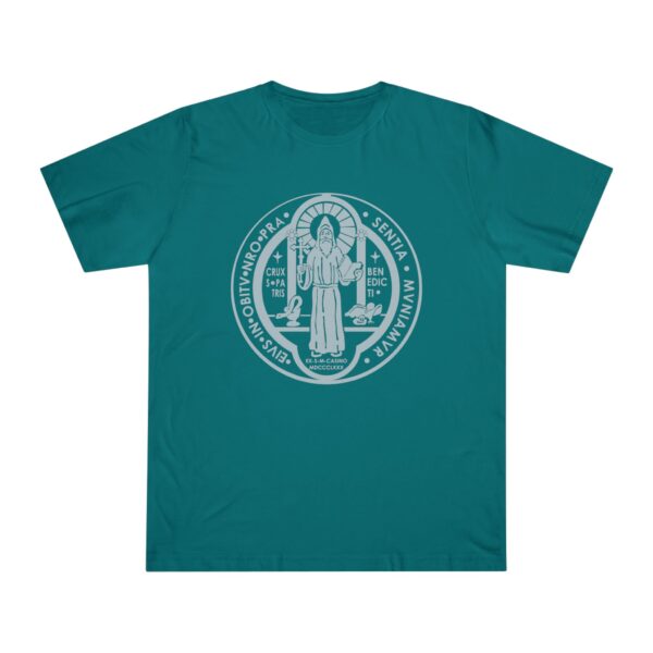 St. Benedict Medal Front/Back Print Deluxe T-shirt (M) - Image 13