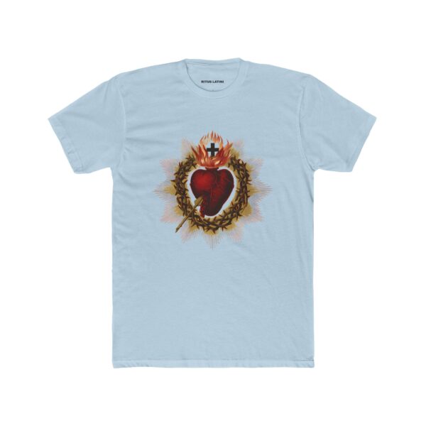 Most Sacred Heart of Jesus Front Print Cotton Crew Tee (M) - Image 9