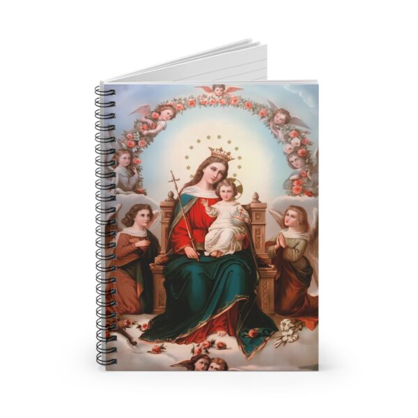 Queen Mary with Child Jesus Cover Spiral Notebook - Ruled Line - Image 2