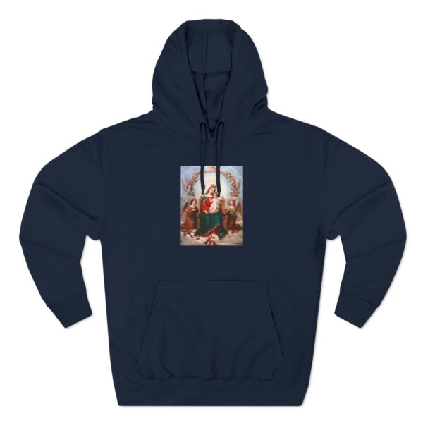 Queen Mary with Child Jesus Front Print Three-Panel Fleece Hoodie (W) - Image 7