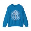 St. Benedict Medal Front/Back Print Heavy Blend™ Crewneck Sweatshirt (W)
