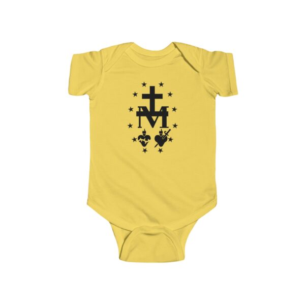 Miraculous Medal Front Print Infant Fine Jersey Bodysuit - Image 3