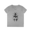 Miraculous Medal Front Print Ladies' V-Neck T-Shirt (W) - Image 4