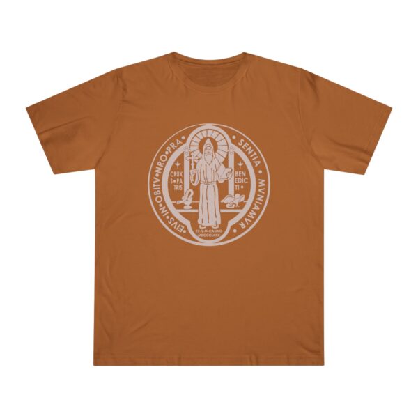 St. Benedict Medal Front/Back Print Deluxe T-shirt (W) - Image 8