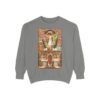 Consecration Aged Painting Motif Front Print Unisex Garment-Dyed Sweatshirt (W) - Image 5