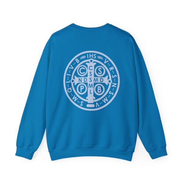 St. Benedict Medal Front/Back Print Heavy Blend™ Crewneck Sweatshirt (W) - Image 2