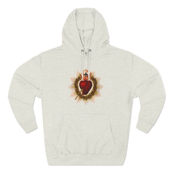 Most Sacred Heart of Jesus Front Print Three-Panel Fleece Hoodie (W) - Image 7