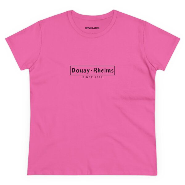 Douay Rheims Front Print Women's Midweight Cotton Tee - Image 6