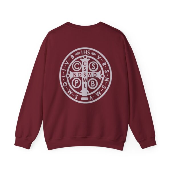 St. Benedict Medal Front/Back Print Heavy Blend™ Crewneck Sweatshirt (M) - Image 2