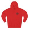 Embroidered Jerusalem Cross Left Chest Three-Panel Fleece Hoodie (M) - Image 6