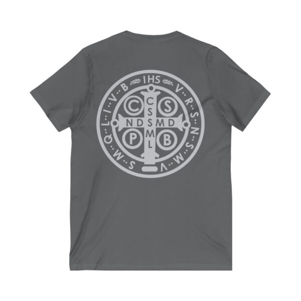 St. Benedict Medal Front/Back Print Jersey Short Sleeve V-Neck Tee (W) - Image 18