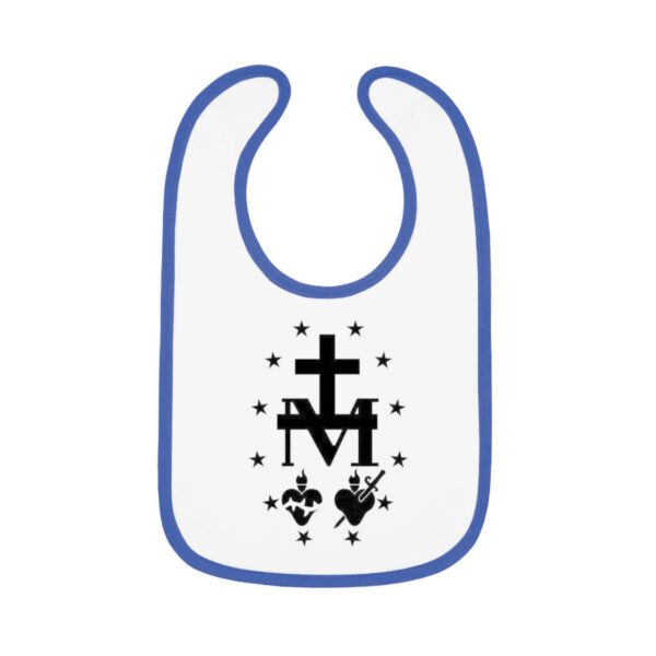 Miraculous Medal Print Baby Contrast Trim Jersey Bib - Image 7