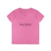 Douay Rheims Front Print Ladies' V-Neck T-Shirt (W) - Image 8