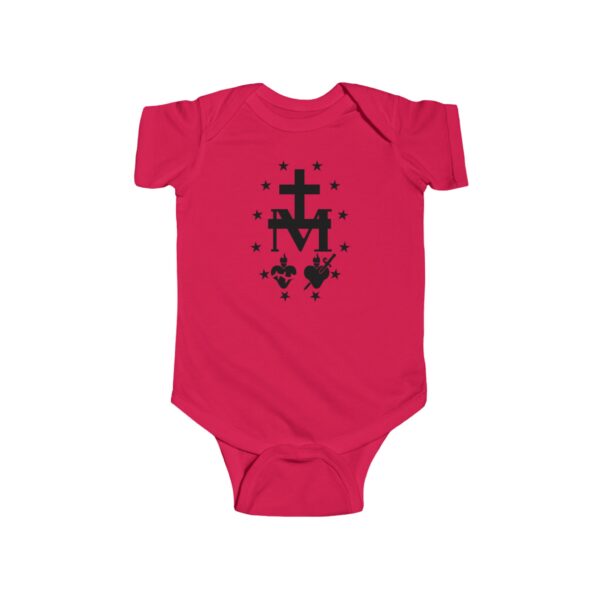 Miraculous Medal Front Print Infant Fine Jersey Bodysuit - Image 7