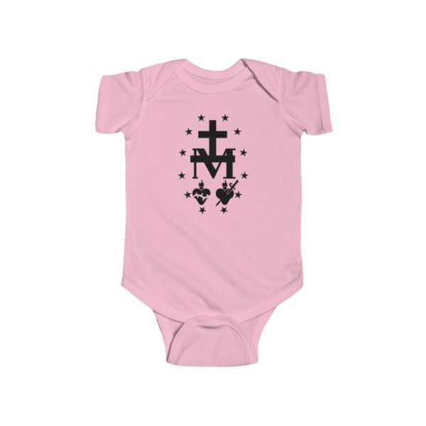 Miraculous Medal Front Print Infant Fine Jersey Bodysuit - Image 6