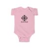 Jerusalem Cross Deus Vult Front Print Infant Fine Jersey Bodysuit - Image 5