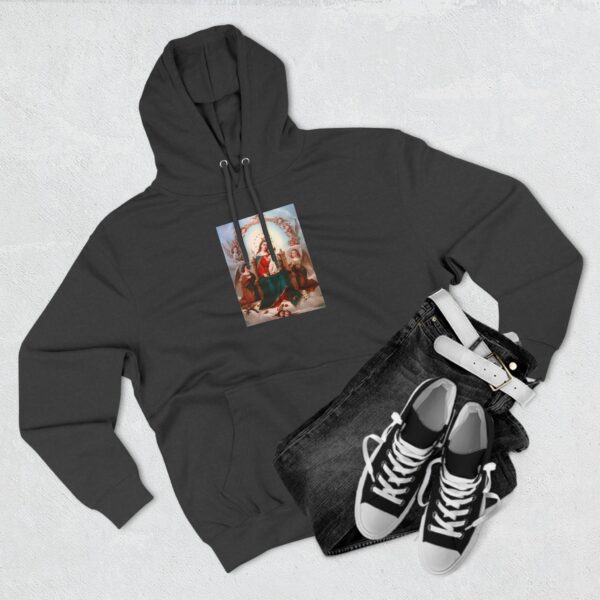 Queen Mary with Child Jesus Front Print Three-Panel Fleece Hoodie (W) - Image 3