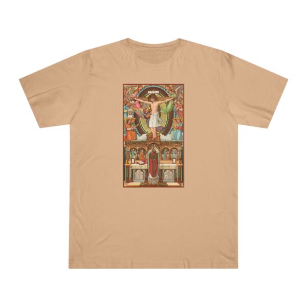 Consecration Aged Painting Motif Front Print Deluxe T-shirt (W) - Image 11