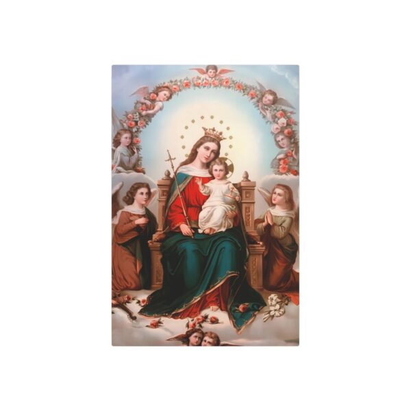 Queen Mary with Child Jesus Metal Art Sign - Image 2