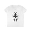 Miraculous Medal Front Print Ladies' V-Neck T-Shirt (W) - Image 5
