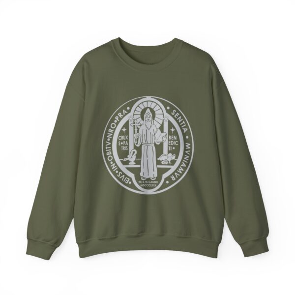 St. Benedict Medal Front/Back Print Heavy Blend™ Crewneck Sweatshirt (M) - Image 6