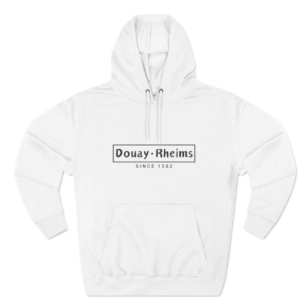 Douay Rheims Front Black Print Three-Panel Fleece Hoodie (M) - Image 6