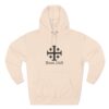 Jerusalem Cross Deus Vult Front Print Three-Panel Fleece Hoodie (W)