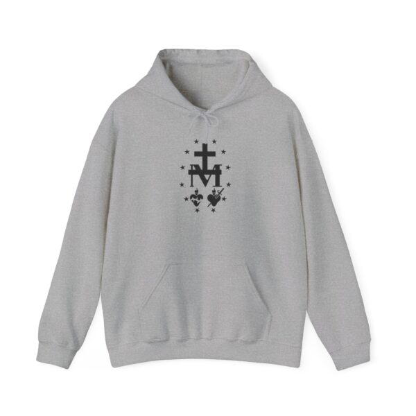 Miraculous Medal Front Print Heavy Blend™ Hooded Sweatshirt (W) - Image 11