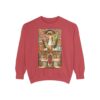 Consecration Aged Painting Motif Front Print Unisex Garment-Dyed Sweatshirt (W) - Image 9