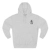 Miraculous Medal Small Left Chest Front / Papal Flag Large Back Print Three-Panel Fleece Hoodie (W)