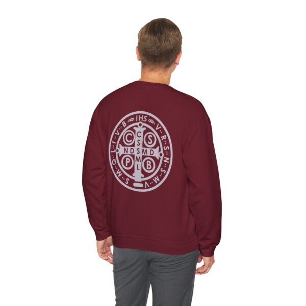 St. Benedict Medal Front/Back Print Heavy Blend™ Crewneck Sweatshirt (M) - Image 4