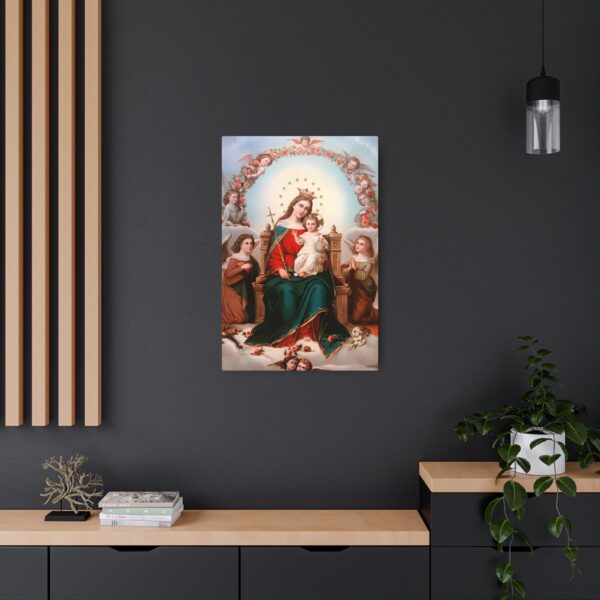 Queen Mary with Child Jesus Metal Art Sign