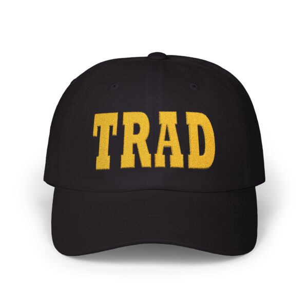 TRAD Black Outlined Gold Embroidered Classic Cap - Image 6