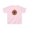 Entwined Twin Hearts Small Left Chest / Sacred Heart of Jesus Large Back Print Kids Heavy Cotton™ Tee - Image 7