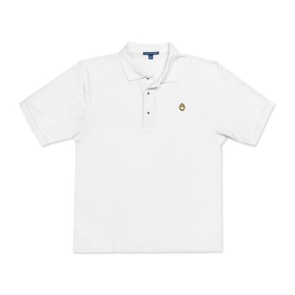 Embroidered Entwined Twin Hearts Polo Shirt - Image 3