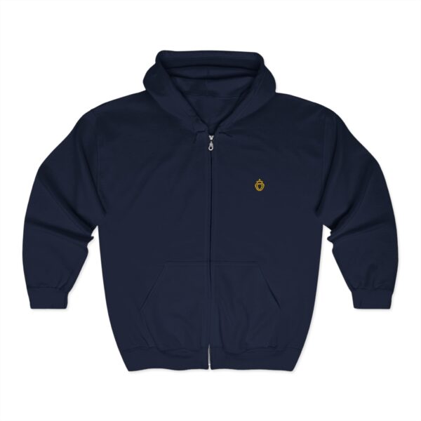 Embroidered Entwined Twin Hearts Heavy Blend™ Full Zip Hooded Sweatshirt (M) - Image 6