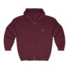 Embroidered Entwined Twin Hearts Heavy Blend™ Full Zip Hooded Sweatshirt (M) - Image 4