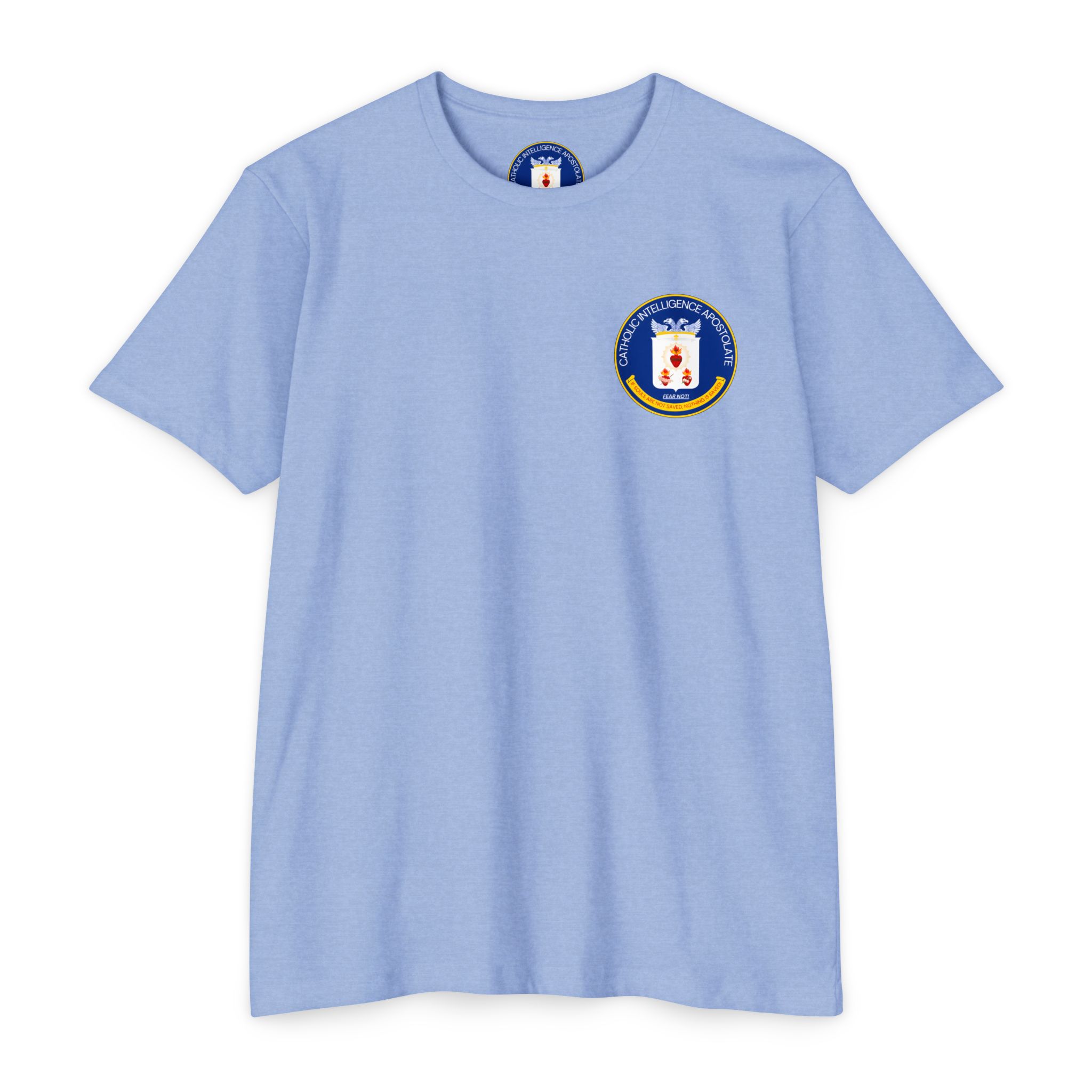 Catholic Intenlligence Apostolate Front & Back Print Unisex CVC Jersey T-shirt - Image 13