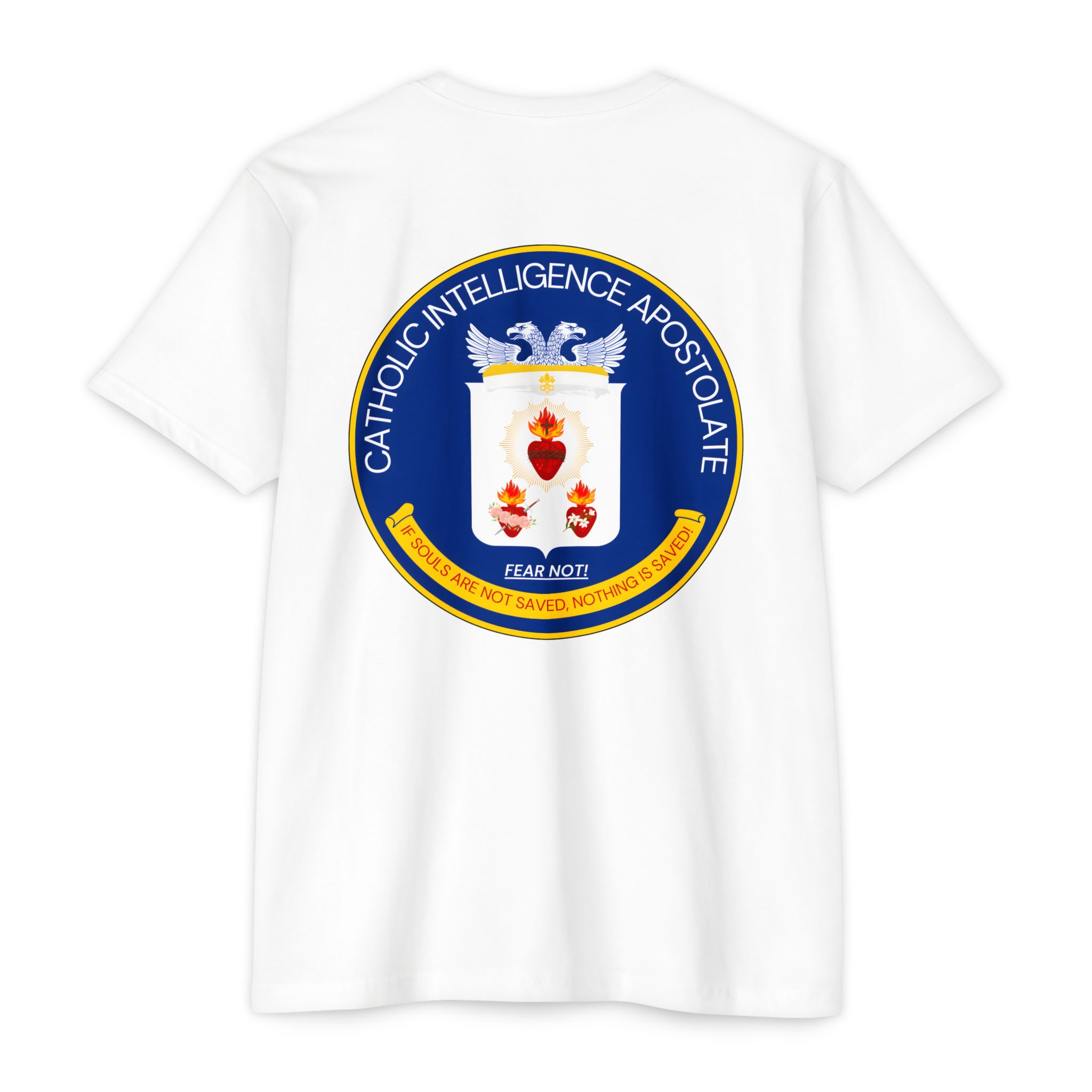 Catholic Intenlligence Apostolate Front & Back Print Unisex CVC Jersey T-shirt - Image 10