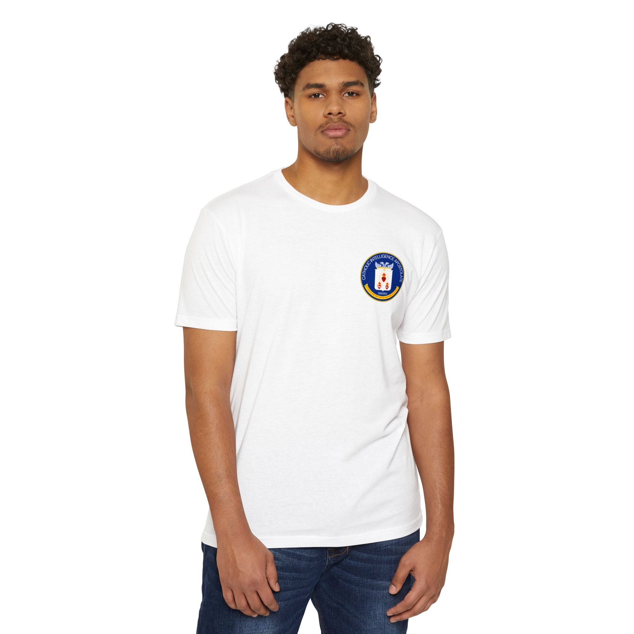 Catholic Intenlligence Apostolate Front & Back Print Unisex CVC Jersey T-shirt - Image 11