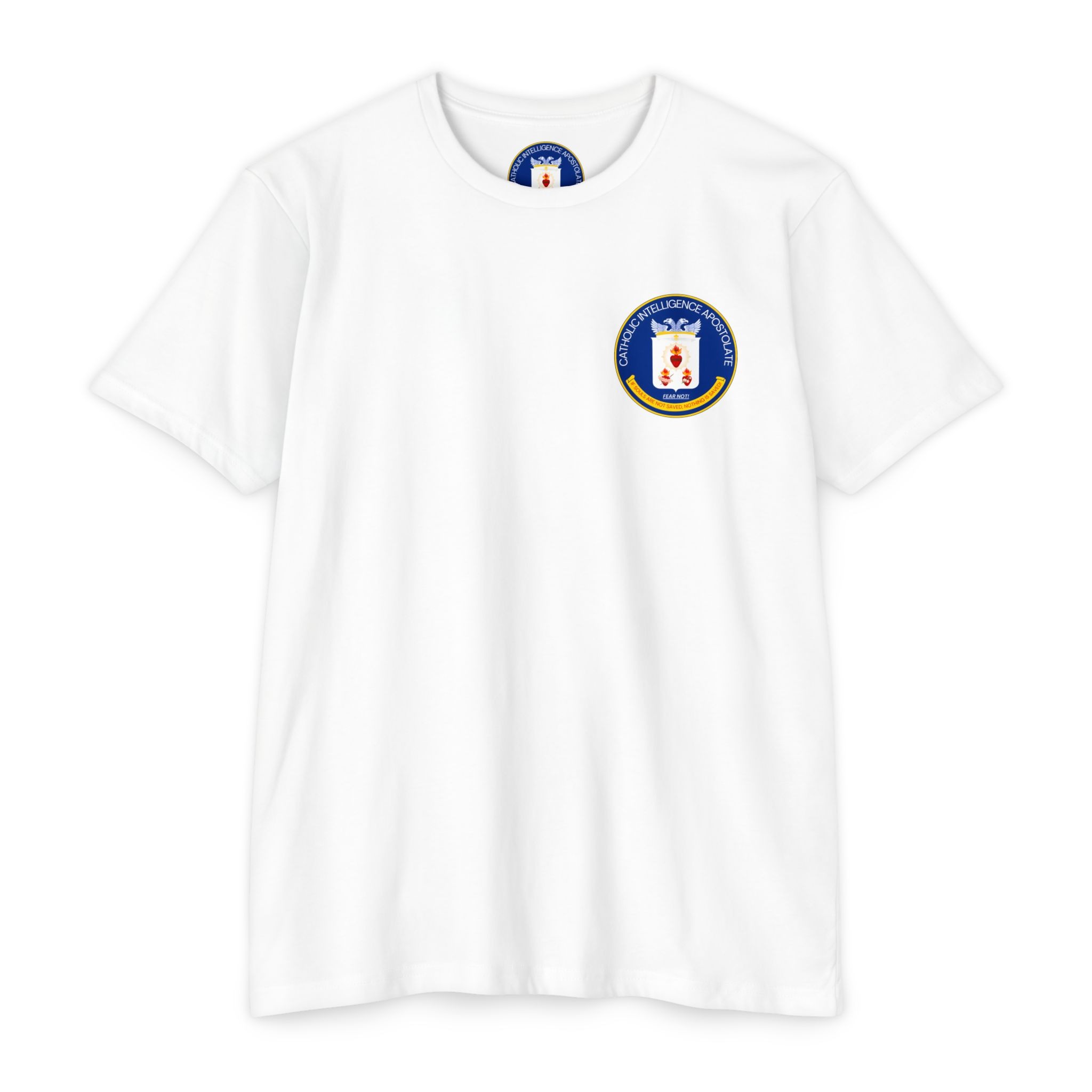 Catholic Intenlligence Apostolate Front & Back Print Unisex CVC Jersey T-shirt - Image 9